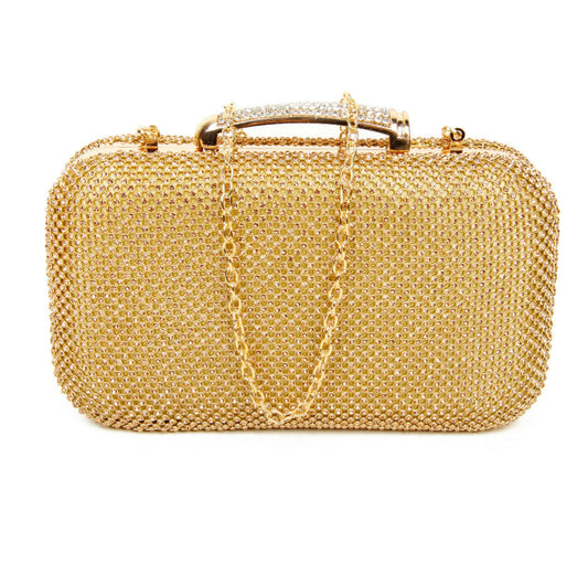 Double-Side Diamante Party Bag Gold Or Siver