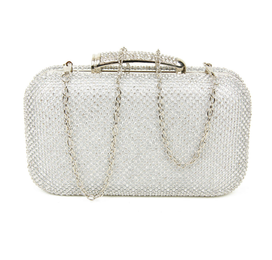 Double-Side Diamante Party Bag Gold Or Siver