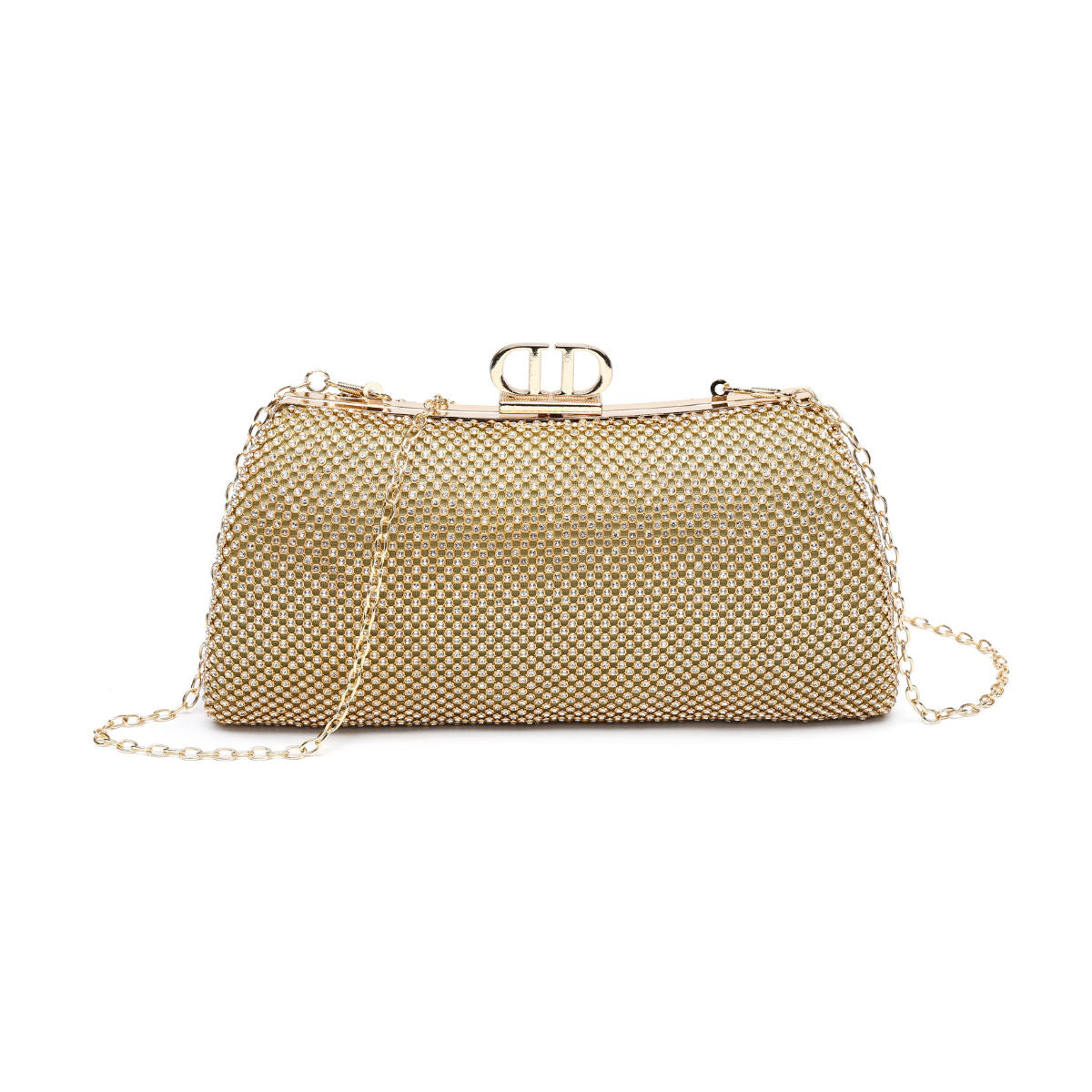 Double Side Diamante Bag With Double D Clasp
