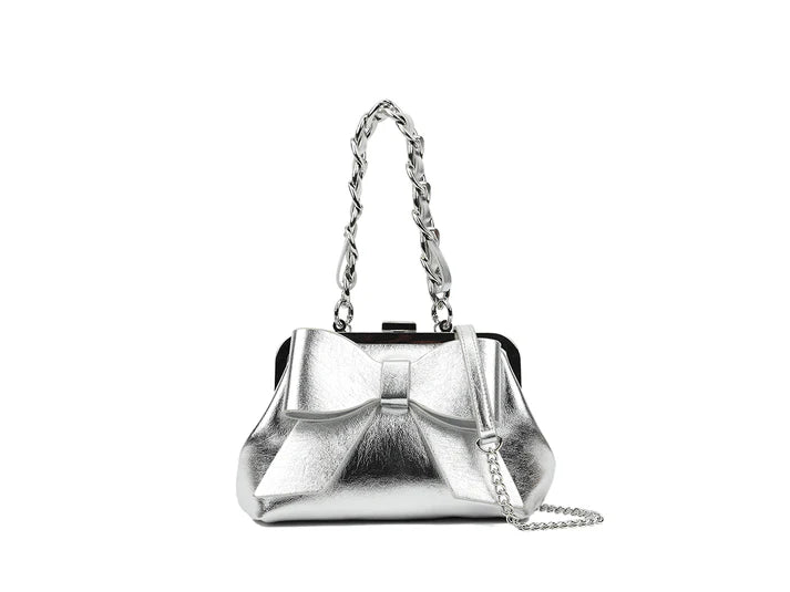 Ella Bow Bag Silver