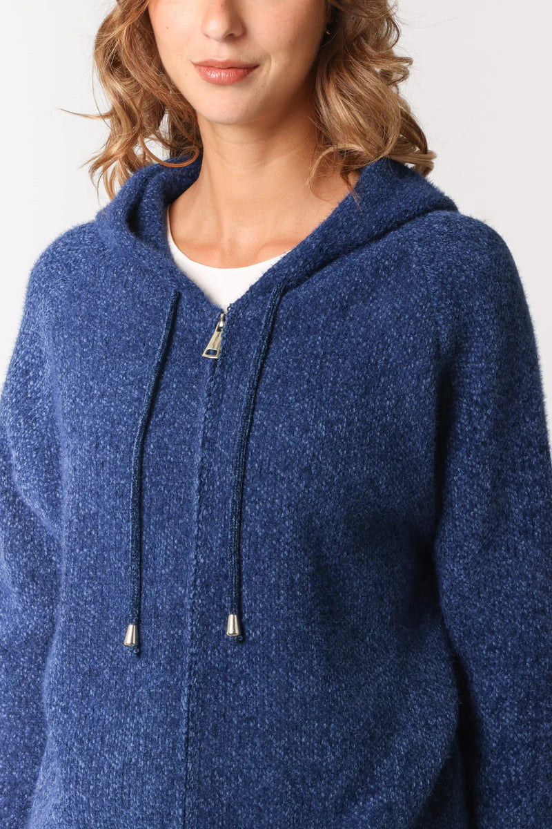 Zip Up Super Soft Cosy Hoodie Navy