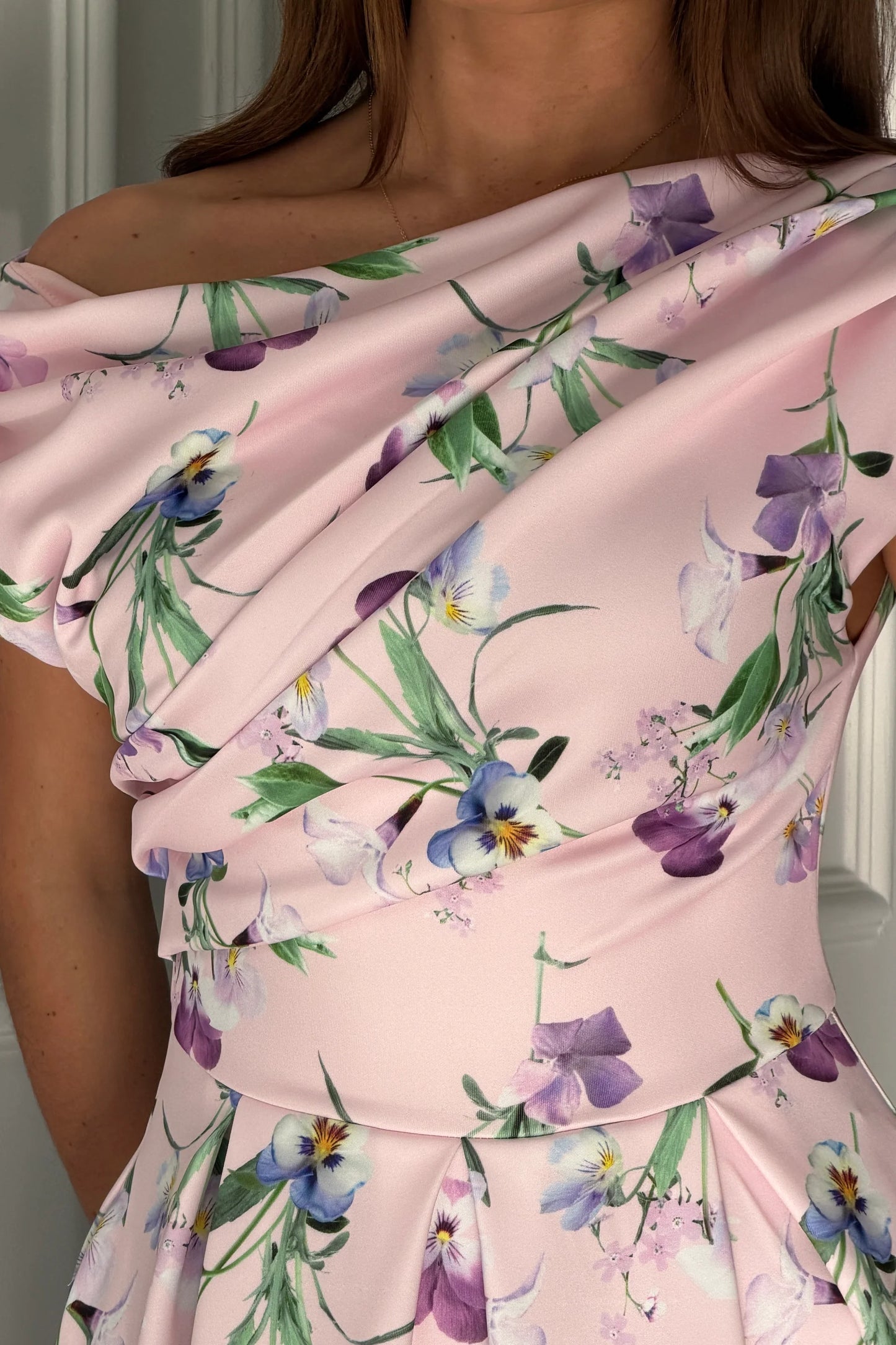 Betty Asymmetric Midi Dress Purple