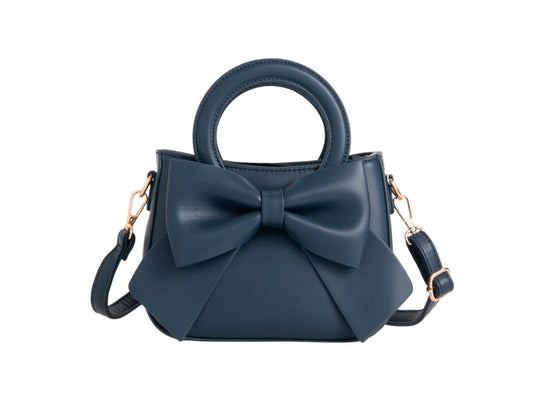 GiGi Bow Hand/Crossbody Bag Navy Blue