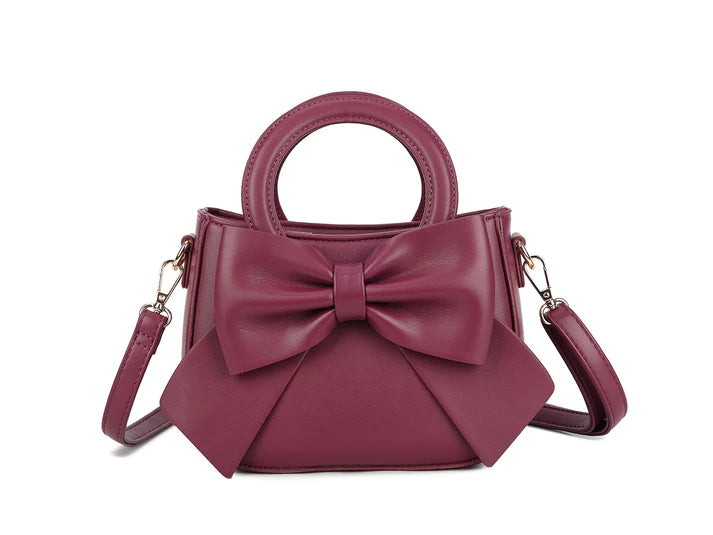 GiGi Bow Hand/Crossbody Bag purple