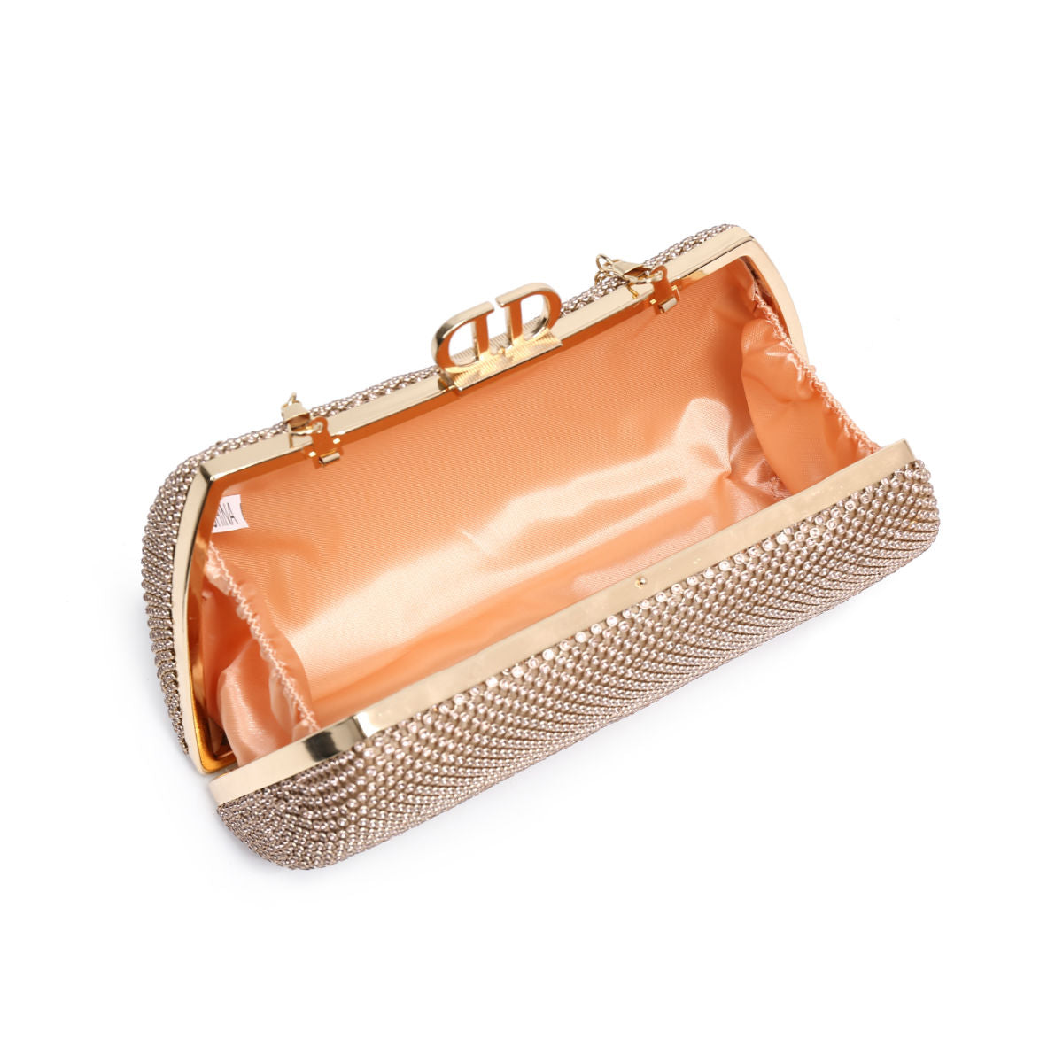 Double Side Diamante Bag With Double D Clasp