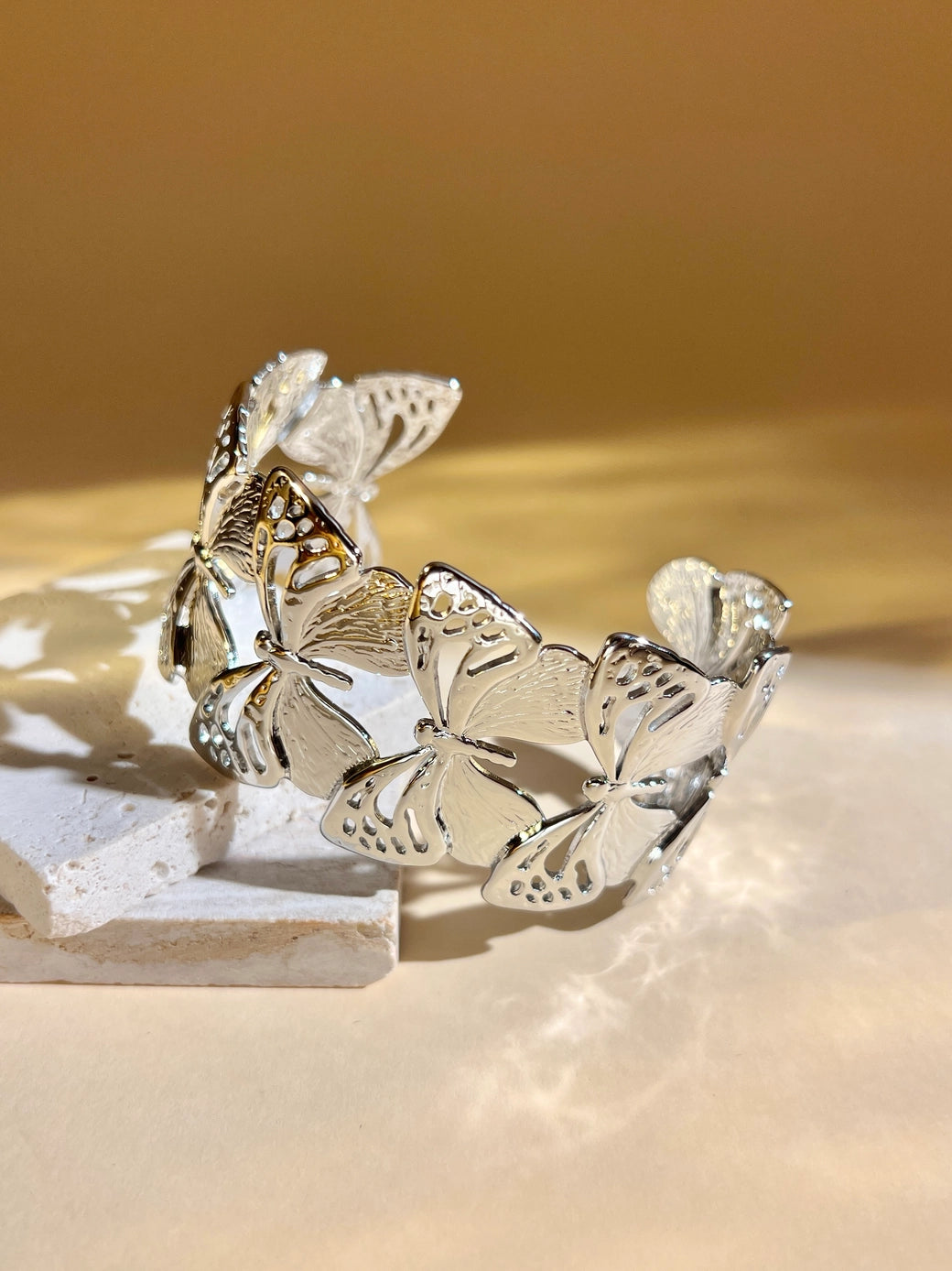 Butterfly Bangle Bracelet – Stainless Steel