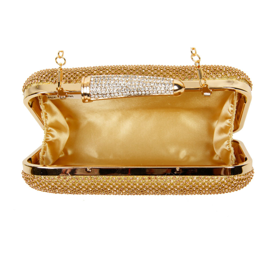 Double-Side Diamante Party Bag Gold Or Siver